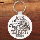 Thomas Jefferson Tea Party Shirten en Gifts Sleutelhanger (Voorkant)