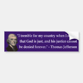 Thomas Jefferson Trembles Bumpersticker (Voorkant)