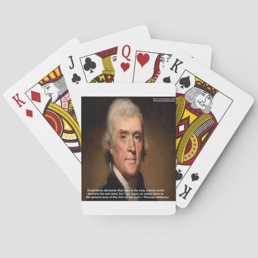 Thomas Jefferson Trickle Down Geschenken & Kaarten (Achterkant)