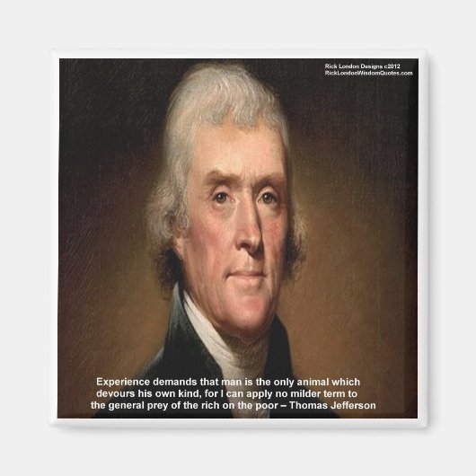 Thomas Jefferson Trickle Down Geschenken & Kaarten Magneet (Voorkant)