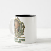 Thomas Jefferson Tweekleurige Koffiemok (Voorkant links)