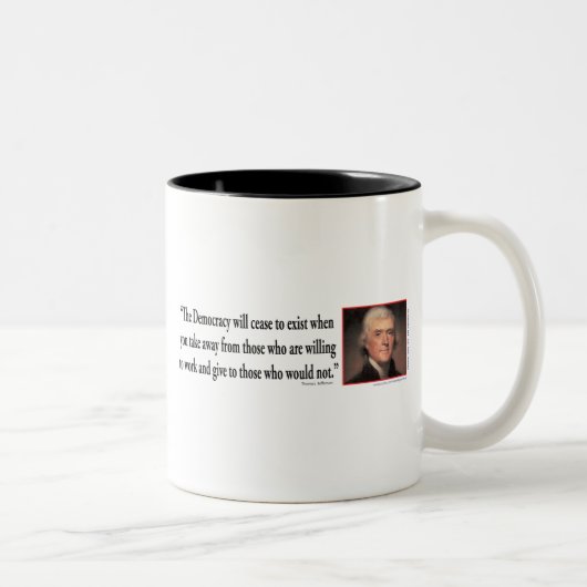 Thomas Jefferson Tweekleurige Koffiemok (Rechts)