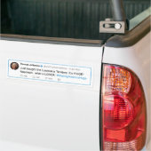 Thomas Jefferson twittert de aankoop van Louisiana Bumpersticker (Op Truck)