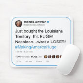 Thomas Jefferson twittert de aankoop van Louisiana Muismat (Met muis)