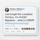 Thomas Jefferson twittert de aankoop van Louisiana Muismat (Voorkant)