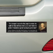 THOMAS JEFFERSON "Tyranny in Government" Citaat Bumpersticker (Op auto)