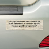 THOMAS JEFFERSON "Tyranny in Government" Citaat Bumpersticker (Op auto)