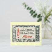 Thomas Jefferson Tyranny Vintage Briefkaart (Staand voorkant)