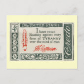 Thomas Jefferson Tyranny Vintage Briefkaart (Voorkant)
