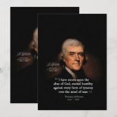 Thomas Jefferson van Rembrandt - Altar of God Quot Feestdagenkaart (Voorkant / Achterkant)