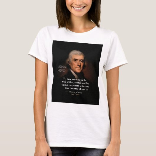 Thomas Jefferson van Rembrandt - Altar of God Quot T-shirt (Voorkant)