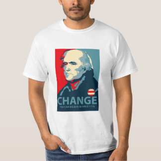 Thomas Jefferson verandert je kunt geloven. T-shirt