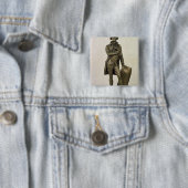 Thomas Jefferson Vierkante Button 5,1 Cm (In situ)