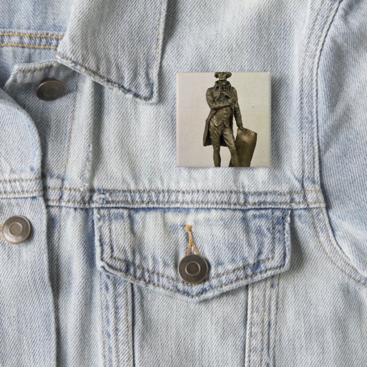 Thomas Jefferson Vierkante Button 5,1 Cm (In situ)