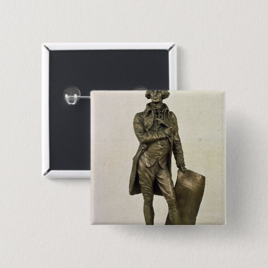 Thomas Jefferson Vierkante Button 5,1 Cm (Voorkant /achterkant)