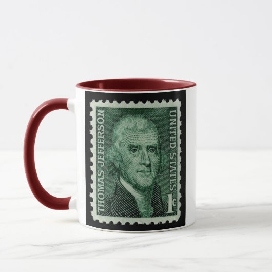 Thomas Jefferson Vintage Stempel op Mok Collectie (Links)