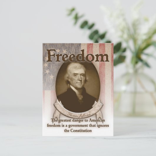 Thomas Jefferson - Vrijheid Briefkaart (Staand voorkant)