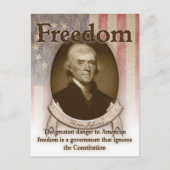 Thomas Jefferson - Vrijheid Briefkaart (Voorkant)