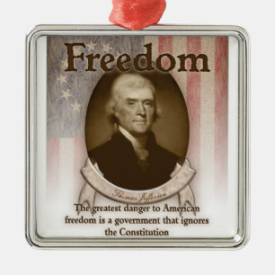 Thomas Jefferson - Vrijheid Metalen Ornament