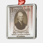 Thomas Jefferson - Vrijheid Metalen Ornament (Links)