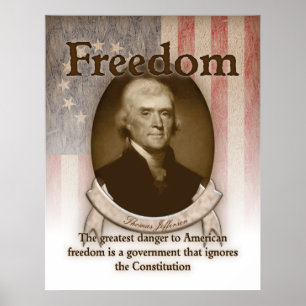 Thomas Jefferson - Vrijheid Poster