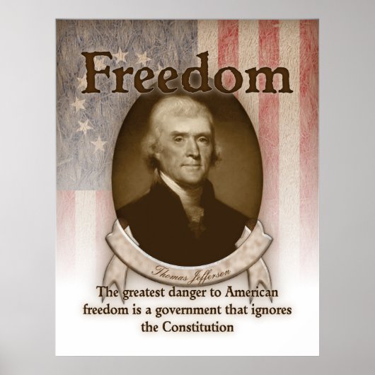 Thomas Jefferson - Vrijheid Poster