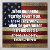 Thomas Jefferson: Vrijheid vs. Tyrannie Poster (Voorkant)