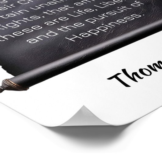 Thomas Jefferson -- We hold these truths to be Poster (Hoek)