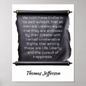 Thomas Jefferson -- We hold these truths to be Poster (Voorkant)