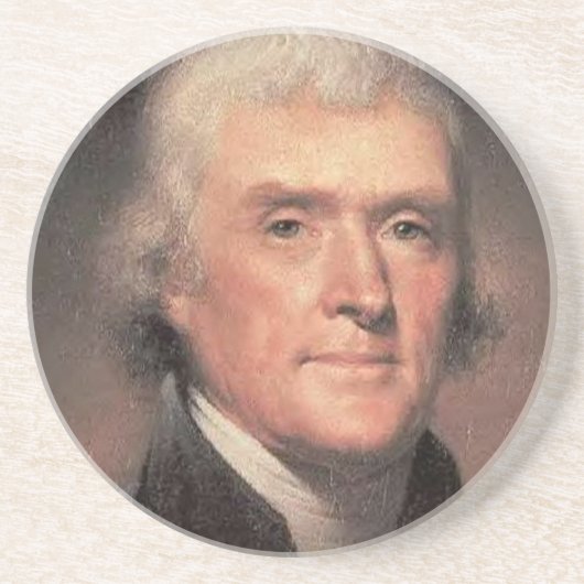 Thomas Jefferson Zandsteen Onderzetter (Voorkant)