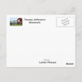 Thomas Jefferson's Monticello Briefkaart (Achterkant)
