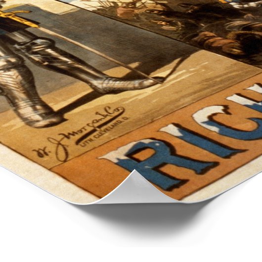 Thomas Keene in het theater Richard III Poster (Hoek)