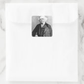 Thomas Love Peacock Vierkante Sticker (Tas)