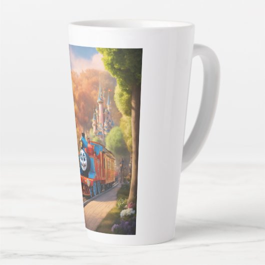 Thomas maakt een magische reis latte mok (Rechterhoek)