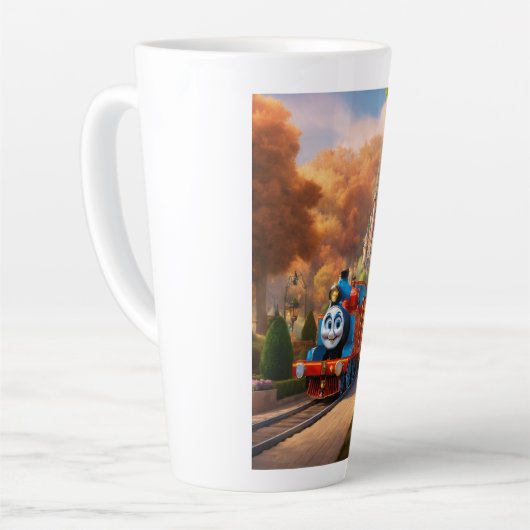 Thomas maakt een magische reis latte mok (Linkerhoek)