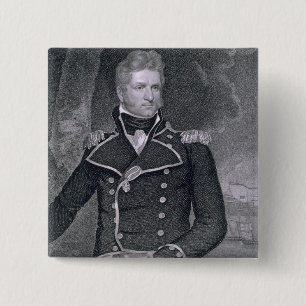 Thomas Macdonough (1783-1825), gegraveerd door Joh Vierkante Button 5,1 Cm