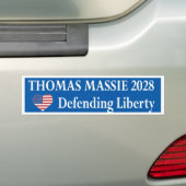 Thomas Massie 2028 Bumpersticker (Op auto)