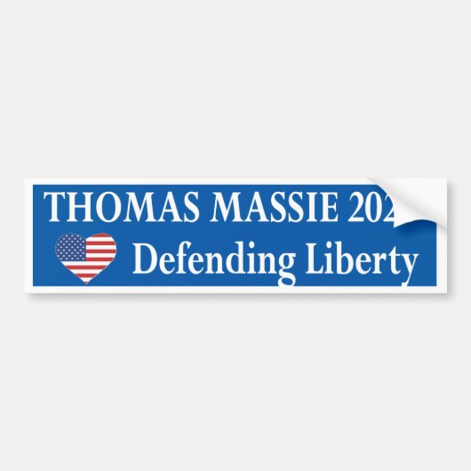 Thomas Massie 2028 Bumpersticker (Voorkant)