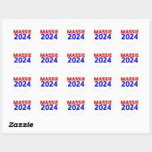 Thomas Massie voor President 2024 Ronde Sticker (Vel)