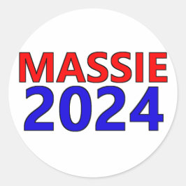 Thomas Massie voor President 2024 Ronde Sticker