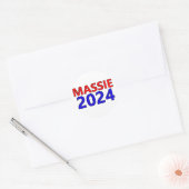 Thomas Massie voor President 2024 Ronde Sticker (Envelop)