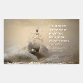 Thomas Meer Inspirerend quote "controle winden" Rechthoekige Sticker (Voorkant)