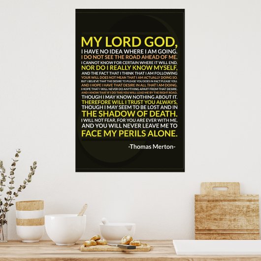 Thomas Merton Prayer Poster (Keuken)