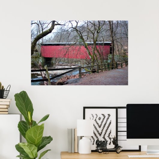 Thomas Mill Covered Bridge Poster (Thuiskantoor)