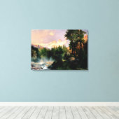 Thomas Moran art, De drie Tetons Canvas Afdruk (Insitu (Houten vloer))