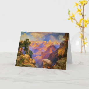 Thomas Moran art, Grand Canyon met Regenboog Kaart