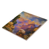 Thomas Moran art, Grand Canyon met Regenboog Tegeltje (Zijkant)