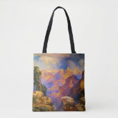 Thomas Moran art, Grand Canyon met Regenboog Tote Bag (Voorkant)