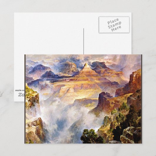 Thomas Moran - Canyonnevels, Zoroaster Park Briefkaart (Voorkant / Achterkant)