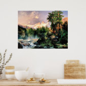 Thomas Moran - Drie Tetons Poster (Keuken)